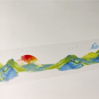 Washi tape Mặt trời trên núi PET