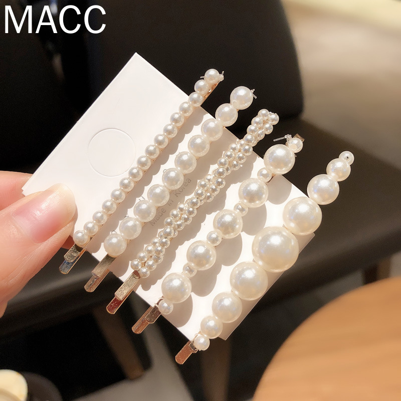 Kẹp Tóc Đính Ngọc Trai Phong Cách Hàn Quốc Cho Nữ