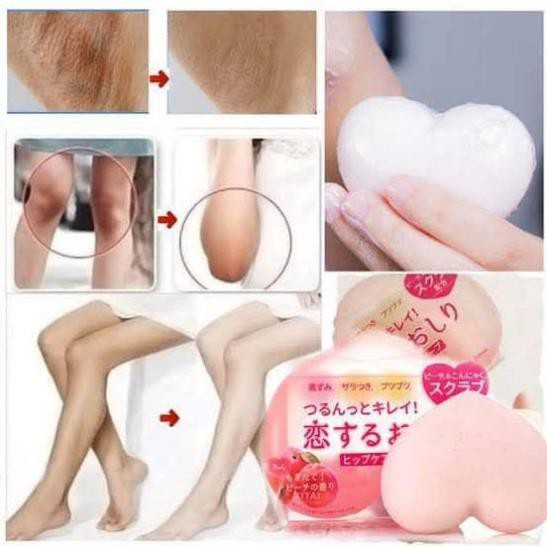 Hàng Nhật- Xà Phòng Tắm Giảm Thâm Mông Pelican Forback Hip Care Scrub Soap 80g