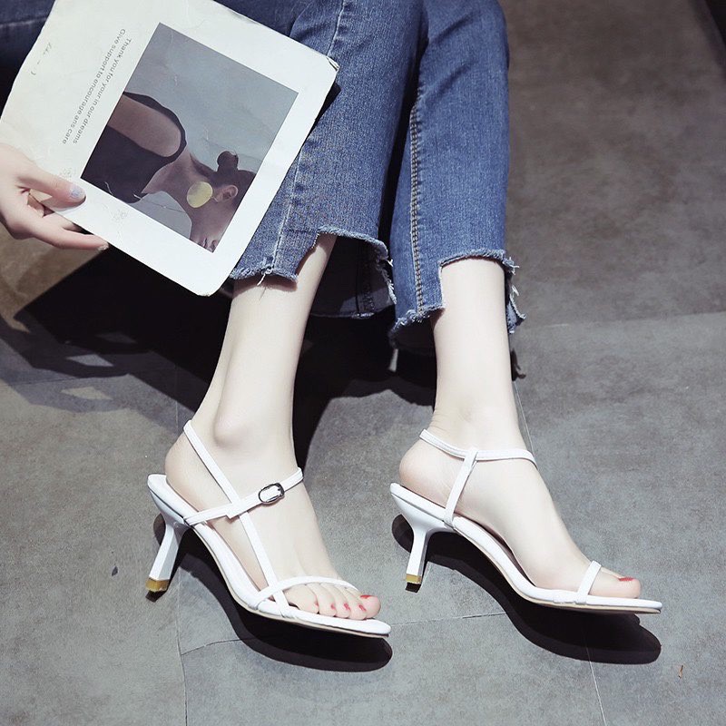 Sandal nữ giày cao gót quai mảnh cực xinh dáng hàn quốc cao 7cm - B83