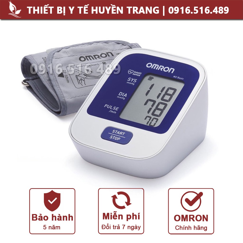 Máy Đo Huyết Áp Điện Tử Omron HEM-8712 Nhật Bản Quấn Bắp Tay Đo Nhịp Tim Mạch Tự Động Tại Nhà Y Tế Huyền Trang