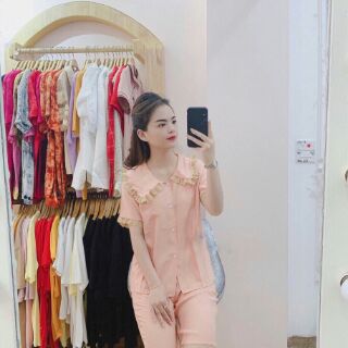 Bộ mặc nhà vải lụa cao cấp