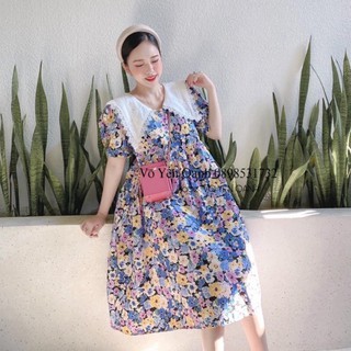 [Siêu Hot] Váy Hoa Cổ Ren Dáng Babydoll, Đầm Hoa Dáng Xoè Siêu Xinh Có Ảnh Thật Kèm Video