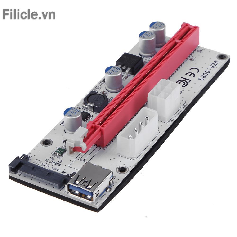 Thẻ đồ họa mở rộng FILICLE 3 cổng PCI-E 1x sang 16x cho máy đào bitcoin ETH BTC | BigBuy360 - bigbuy360.vn