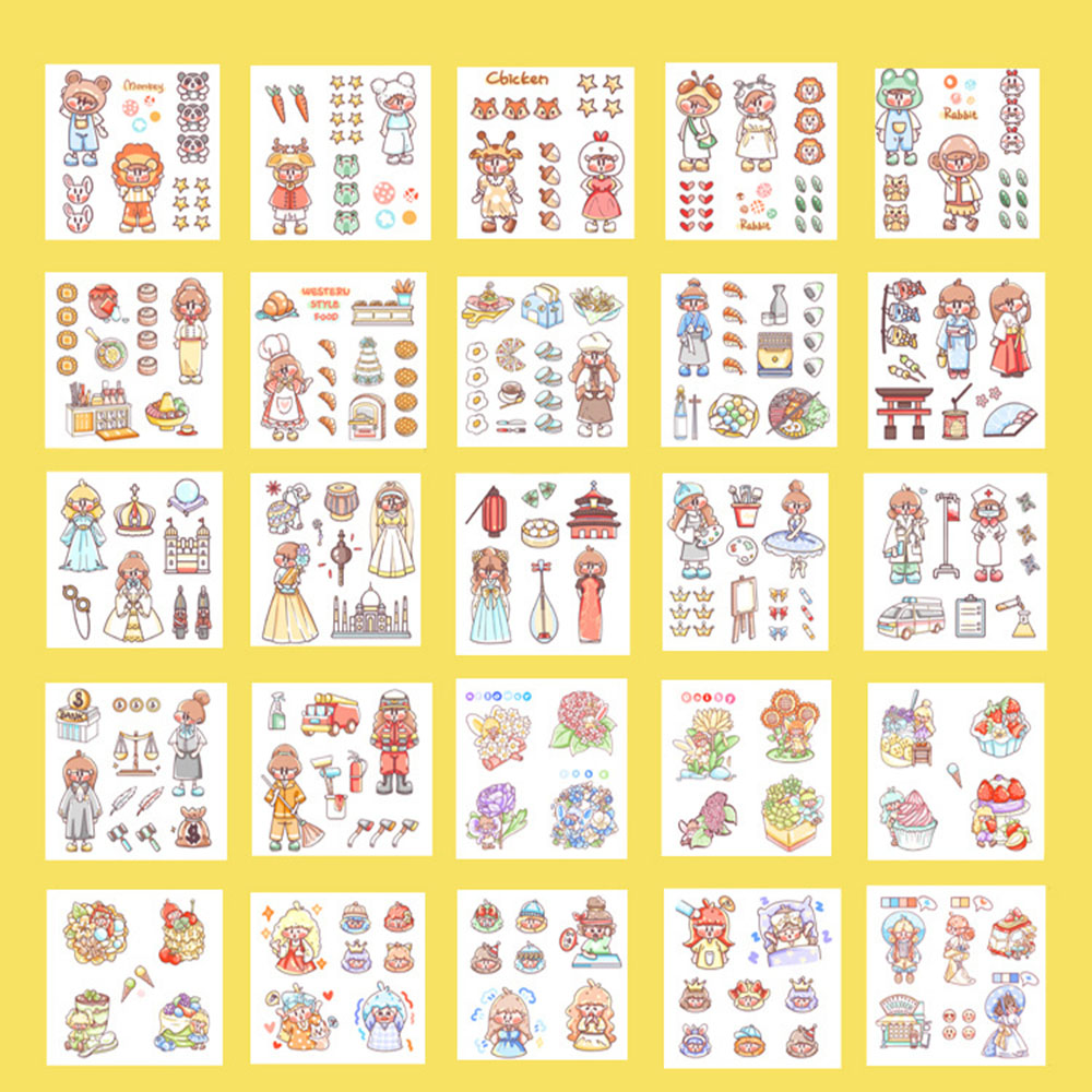 200 Miếng Dán Trang Trí Dễ Thương
