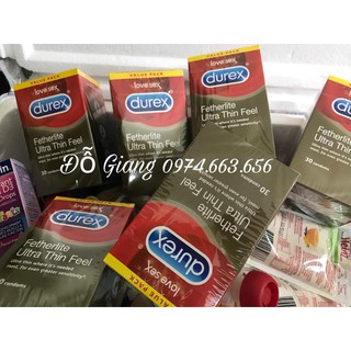 Hộp 30 cái bao cao su durex