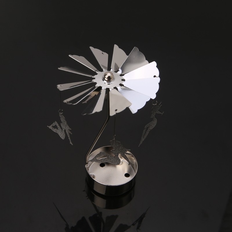 Đế nến kim loại hình vòng xoay ngựa