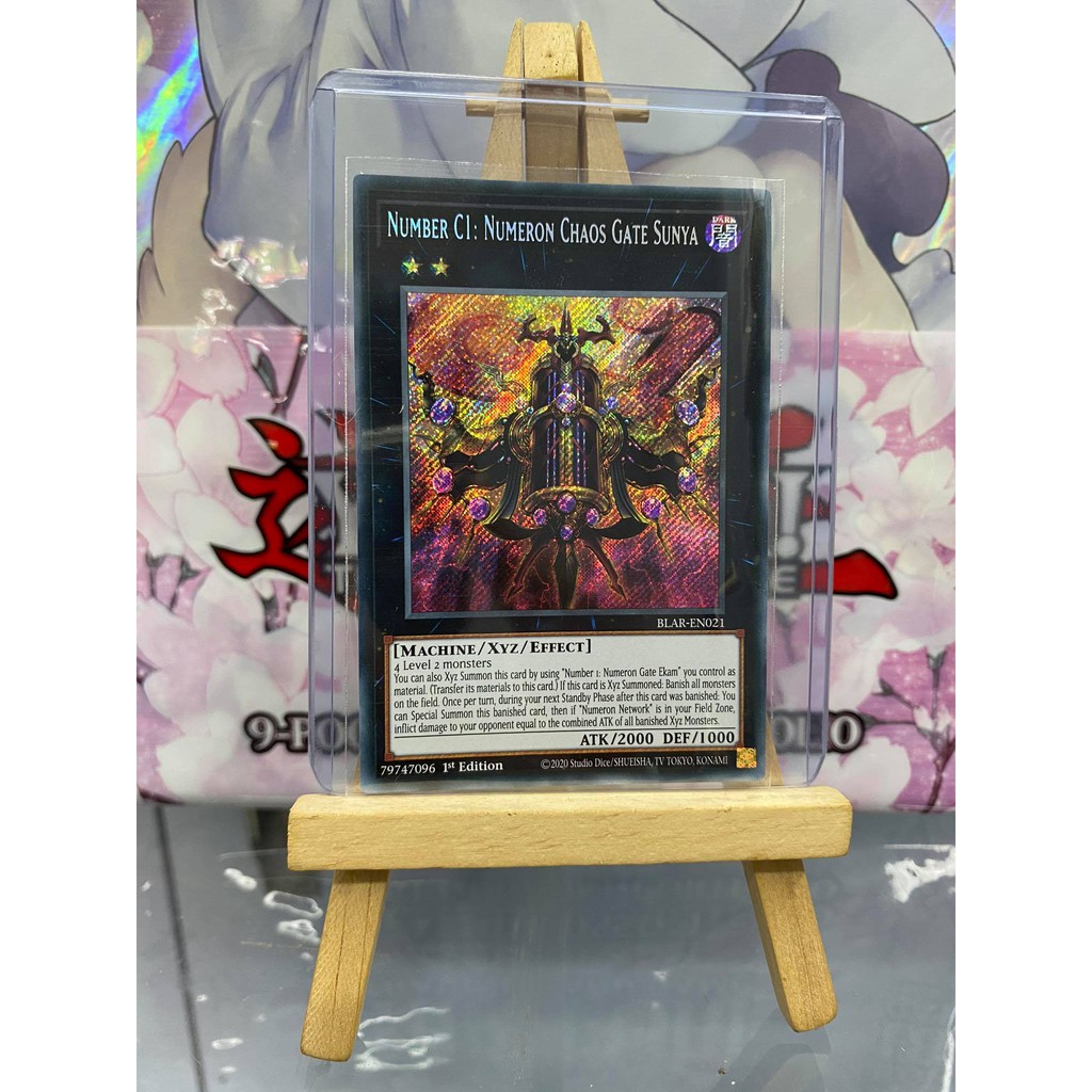 [ Dưa Hấu Yugioh ] Lá bài thẻ bài Number C1 Numeron Chaos Gate Sunya – Secret Rare - Tặng bọc bài nhựa bảo quản