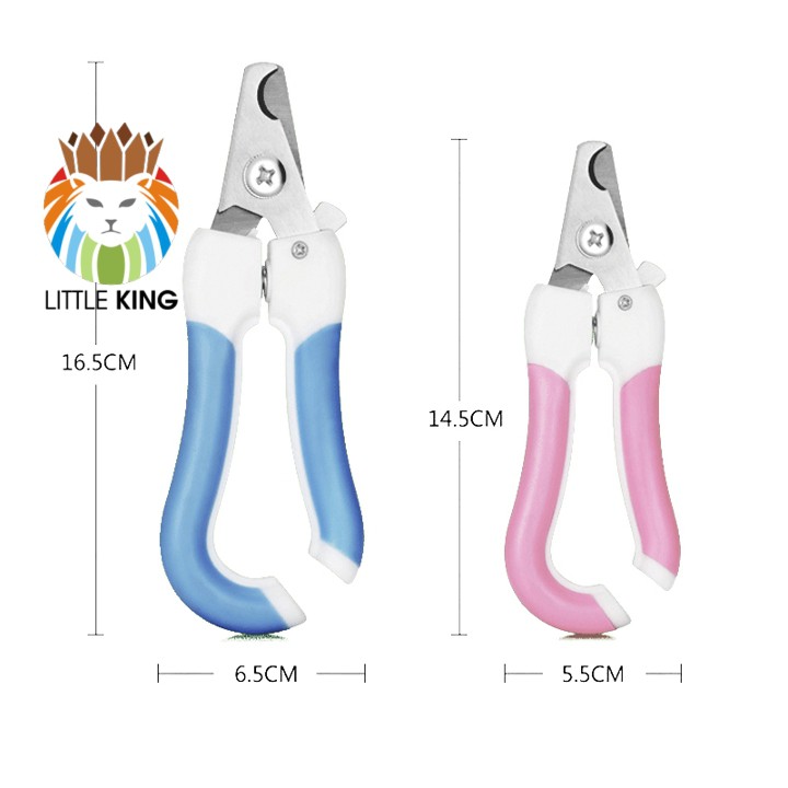 Bộ Kìm cắt móng và dũa móng cho chó mèo, thú cưng loại cán cong Little King pet shop