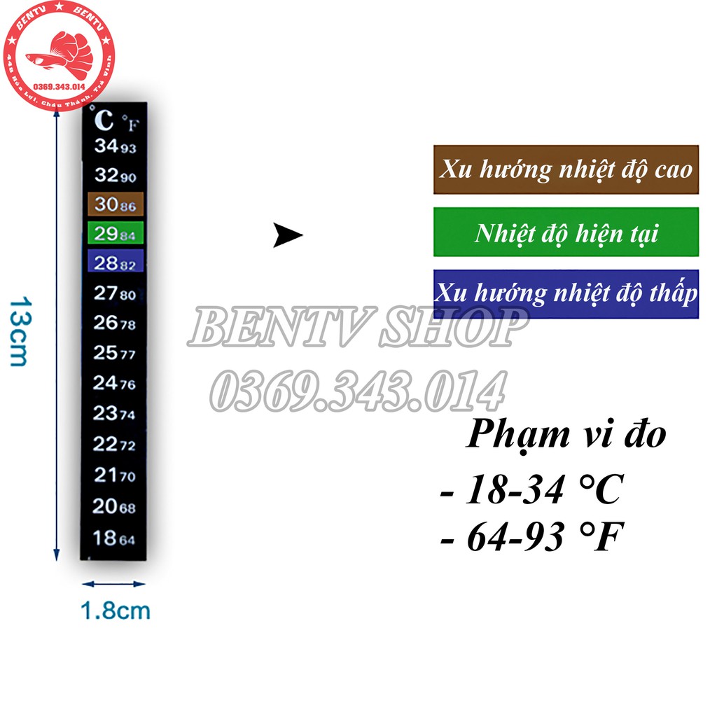 Nhiệt Kế Dán Ngoài Hồ Cá - Hồ Thủy Sinh