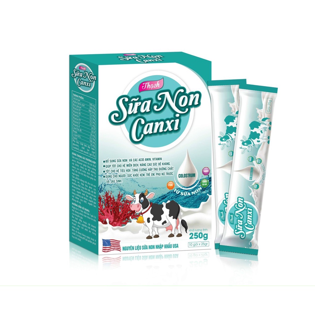 Thạch Sữa Non Bổ Sung Sữa Non, Các Acid Amin, Vitamin, hỗ trợ tiêu hóa