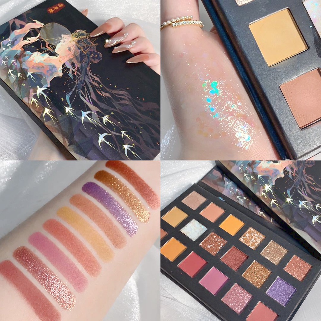 [Hàng mới về] Bảng phấn mắt với 18 màu sắc long lanh phong cách cổ điển