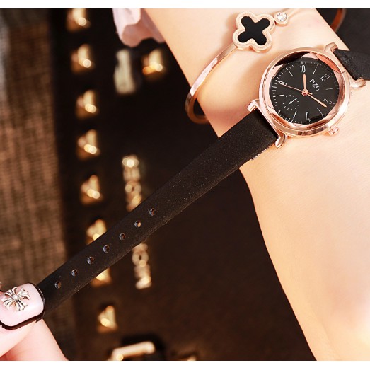 ĐỒNG HỒ NỮ DÂY DA DZG MẶT 3D LA MÃ 338 THỜI TRANG SIÊU ĐẸP | BigBuy360 - bigbuy360.vn