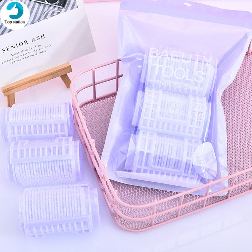 [Hàng mới về] Set 3 lô uốn tóc mái diy màu tím tiện dụng