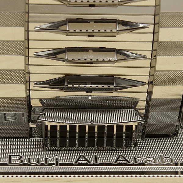 Mô hình 3D kim loại lắp ráp khách sạn Burj Al Arab 7 sao ở Dubai, Mô hình lắp ráp 3D thép không gỉ cao cấp - Chưa Lắp