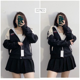 Áo Khoác Nhung Da Lộn Manik Nice️  | Có Nón | 2 Lớp Mềm Mịn | GINNY.BRAND