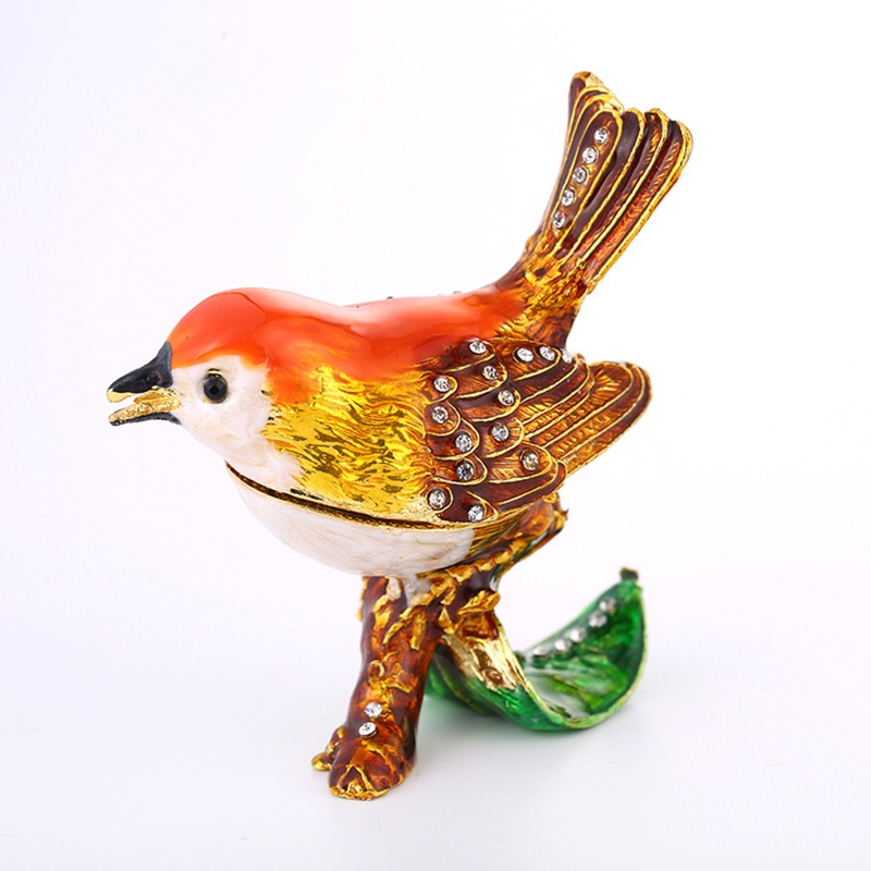 Hộp Đựng Trang Sức Bằng Kim Loại Tráng Men Thủ Công Thời Trang