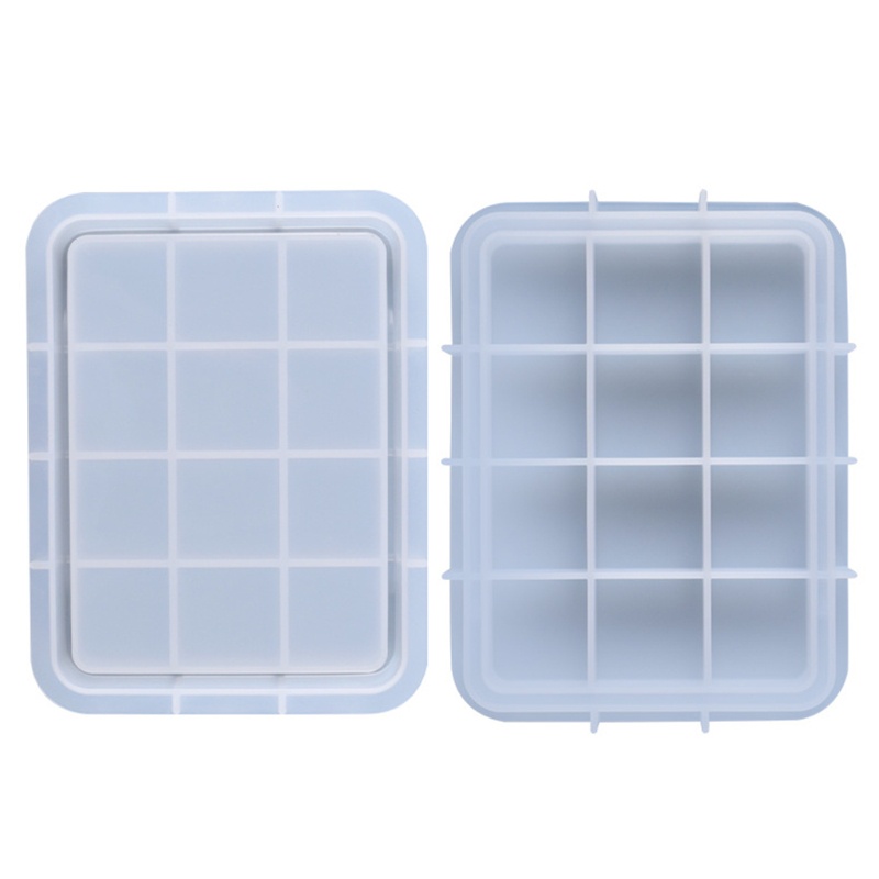 Khuôn Silicone Hình Chữ Nhật Làm Khay Đựng Thức Ăn DIY