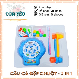 Bộ đồ chơi đập chuột + câu cá hai trong một - sử dụng pin phát nhạc