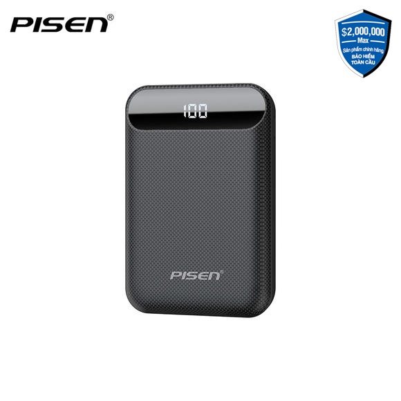 Sạc Dự Phòng Pisen 10.000MAH Powerbox C1000 Led - Hàng Chính Hãng