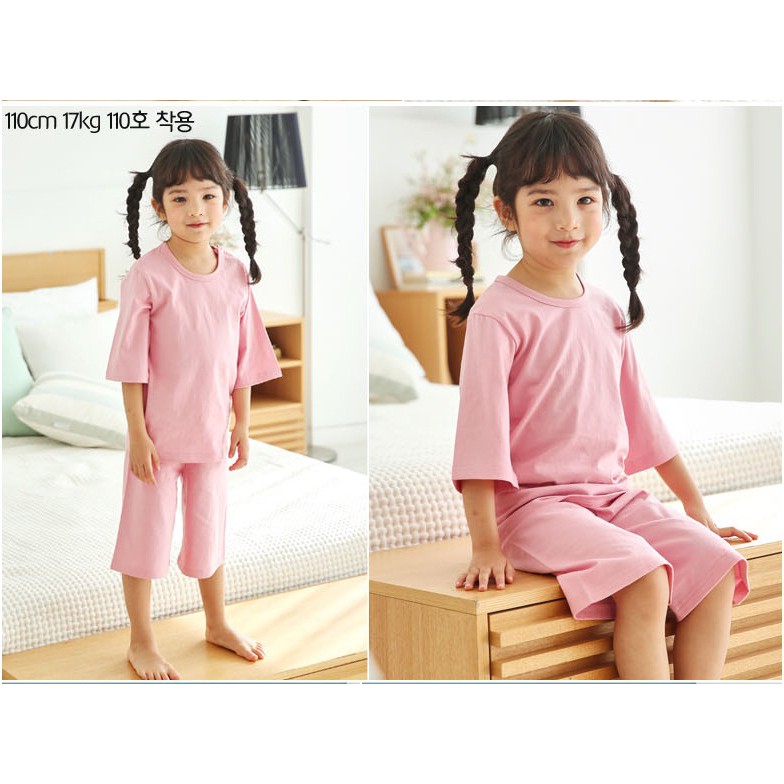 Bộ thun lửng cotton giấy xuất Hàn cho bé trai bé gái 1-7T B184