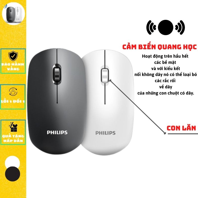 Chuột không dây máy tính gaming chính hãng Philip chuyên PC Gaming Máy tính Laptop-Hàng chính hãng bảo hành 2 năm