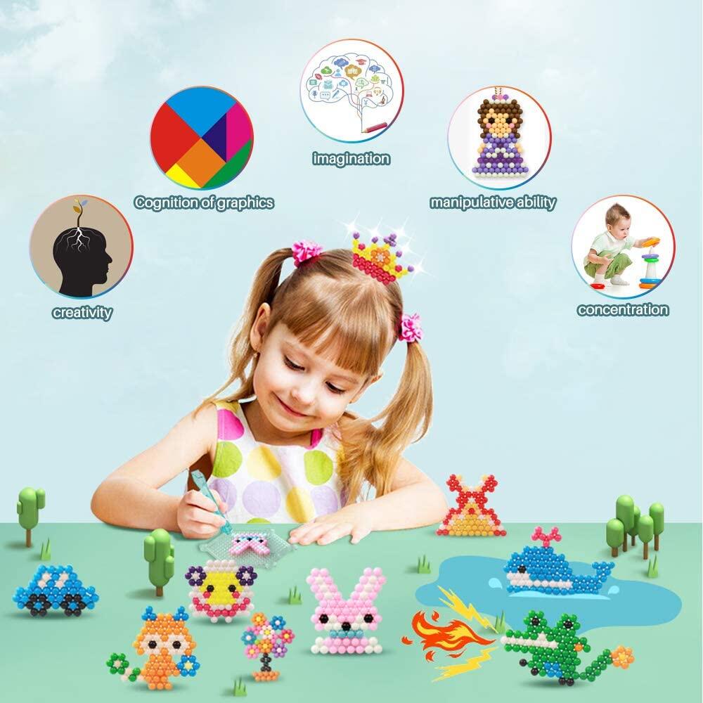 Bộ Đồ Chơi Xếp Hình 1500 Hạt Nước Ma Thuật Sáng Tạo Cho Bé