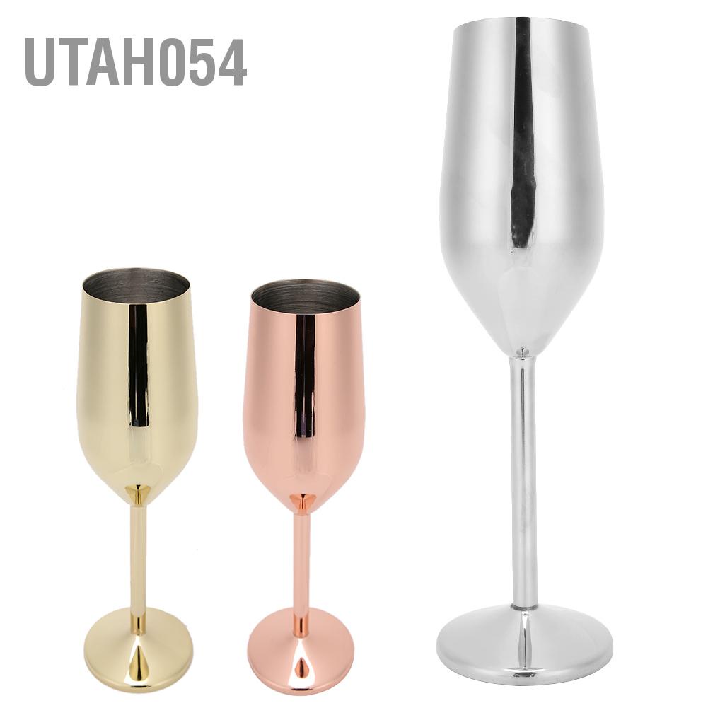 [Hàng Sẵn] Ly Uống Rượu sâm banh bằng thép không gỉ 304 220ML cho bữa tiệc tiệc bar【Utah054】