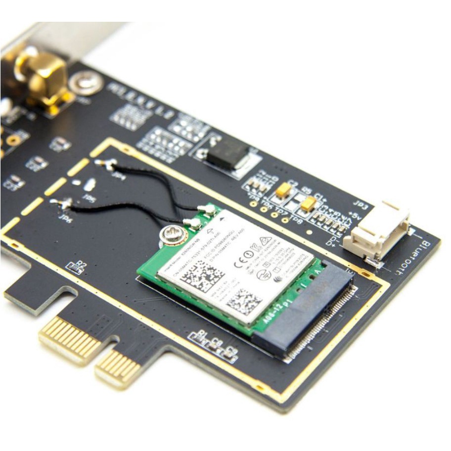 Adapter chuyển đổi card wifi m2 laptop sang wifi pice dùng cho máy tính bàn Ax200 9260 8265 1650a