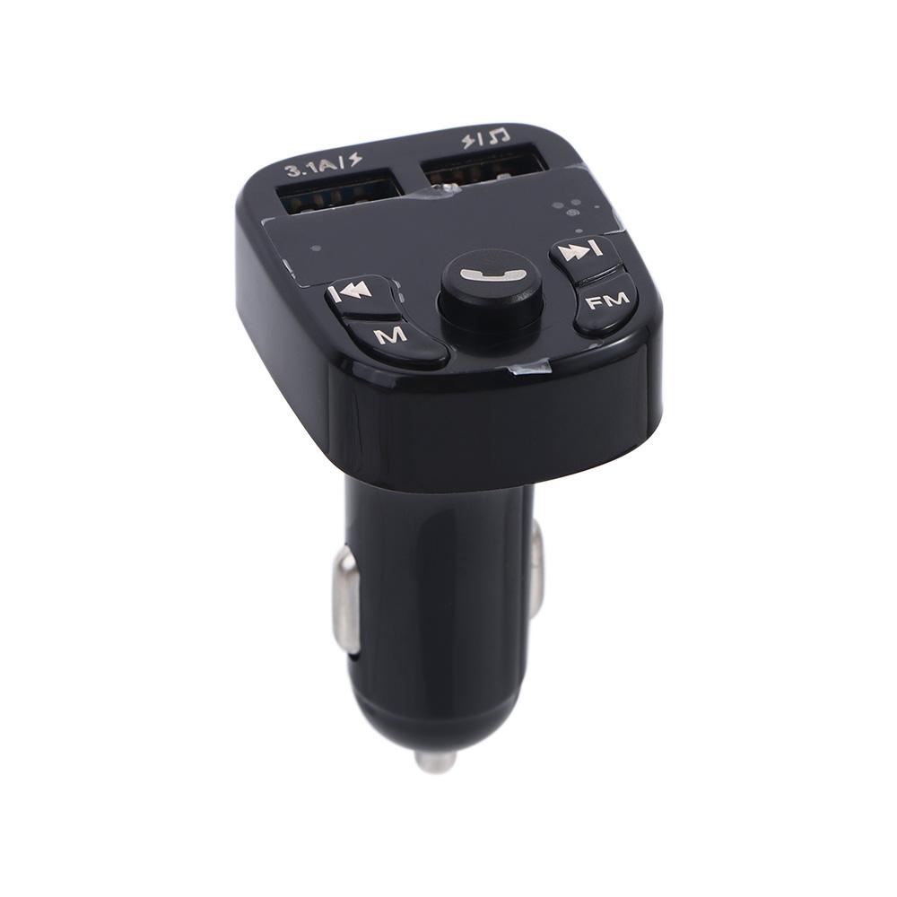 Máy Nghe Nhạc MP3 Bluetooth 5.0 FM Hai Cổng USB Vôn Kế &amp; AUX Dùng Trong Xe Hơi REBUY1