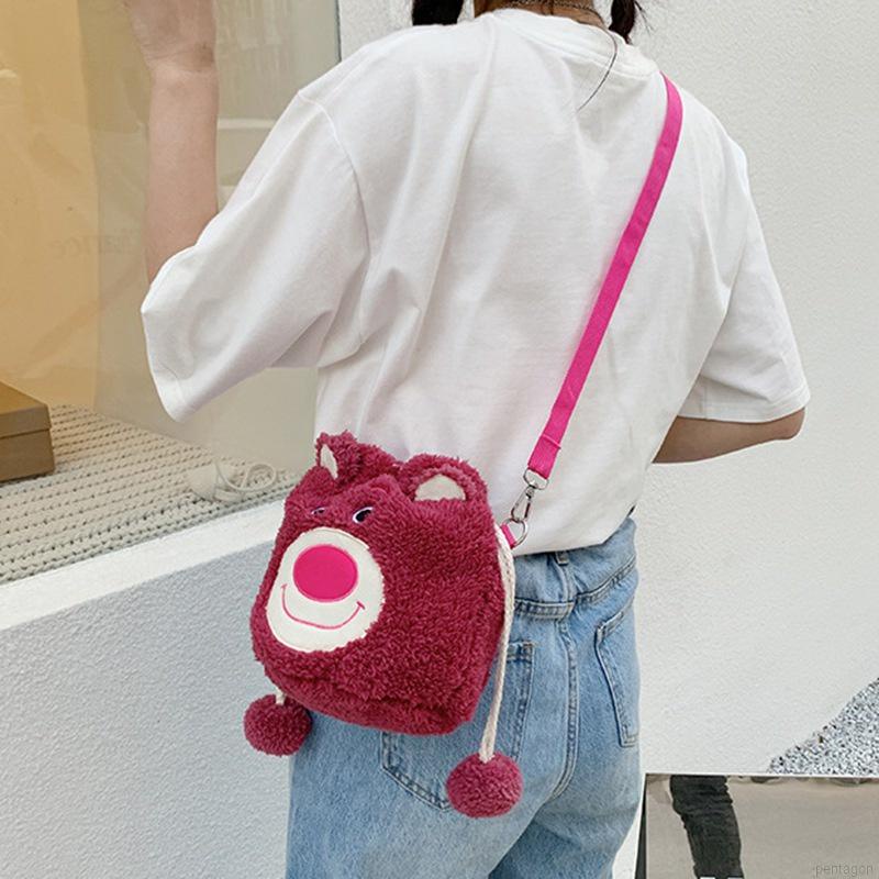 Túi đeo chéo hình thỏ nhồi bông dễ thương cho bé gái