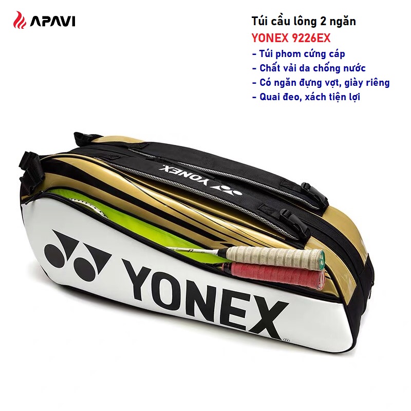 Túi Vợt Cầu Lông Yonex 9226EX Trắng vàng - Gia công