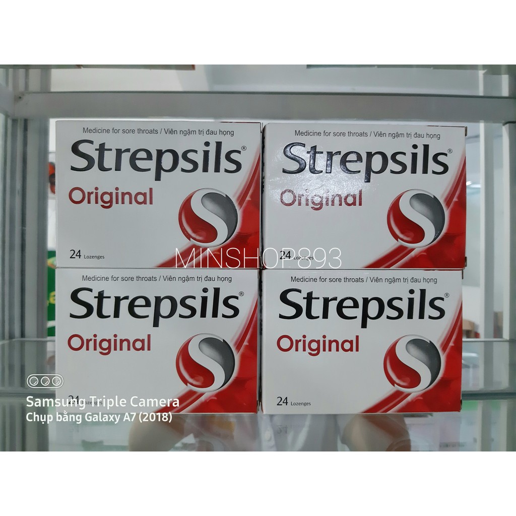 [GIÁ ƯU ĐÃI] STREPSILS ORIGINAL NGẬM ĐAU HỌNG HỘP 24 VIÊN