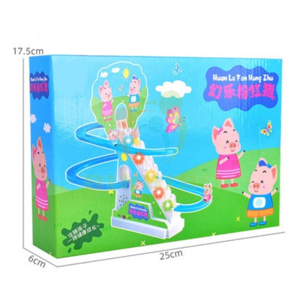 Vịt heo peppa leo cầu thang  đồ chơi vui nhộn cho bé có âm thanh ánh sáng