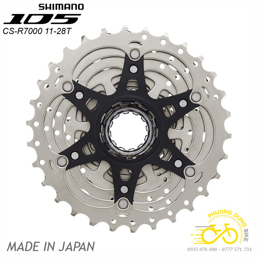 Líp thả líp 11 xe đạp SHIMANO 105 CS R7000 11 Speed - Hàng chính Hãng