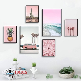 Bộ 6 tranh canvas khung composite xịn