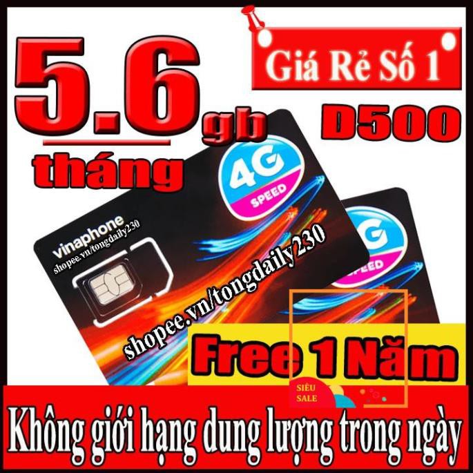 Sim 4G Vianphone trọn gói sử dụng 1 năm gói cước D500,D500t, tặng que chọc sim xin