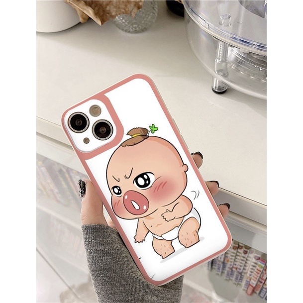 Ốp lưng iphone cậu bé củ cải hoạt hình cute C27 cạnh vuông bảo vệ camera 7plus/8plus/x/xs/xsmax/11/12/13/14/promax/plus