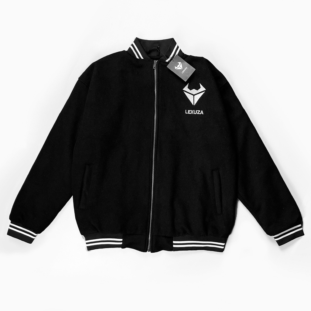 Áo khoác Bomber, áo bóng chày vải Dạ Lexuza 045