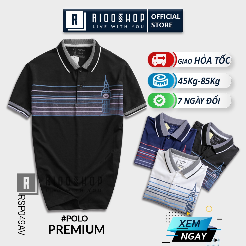 Áo thun có cổ nam polo nam, áo có cổ nam form rộng LONDON RSP049 tay ngắn, chất lượng, đẹp, đơn giản, cao cấp, trẻ trung