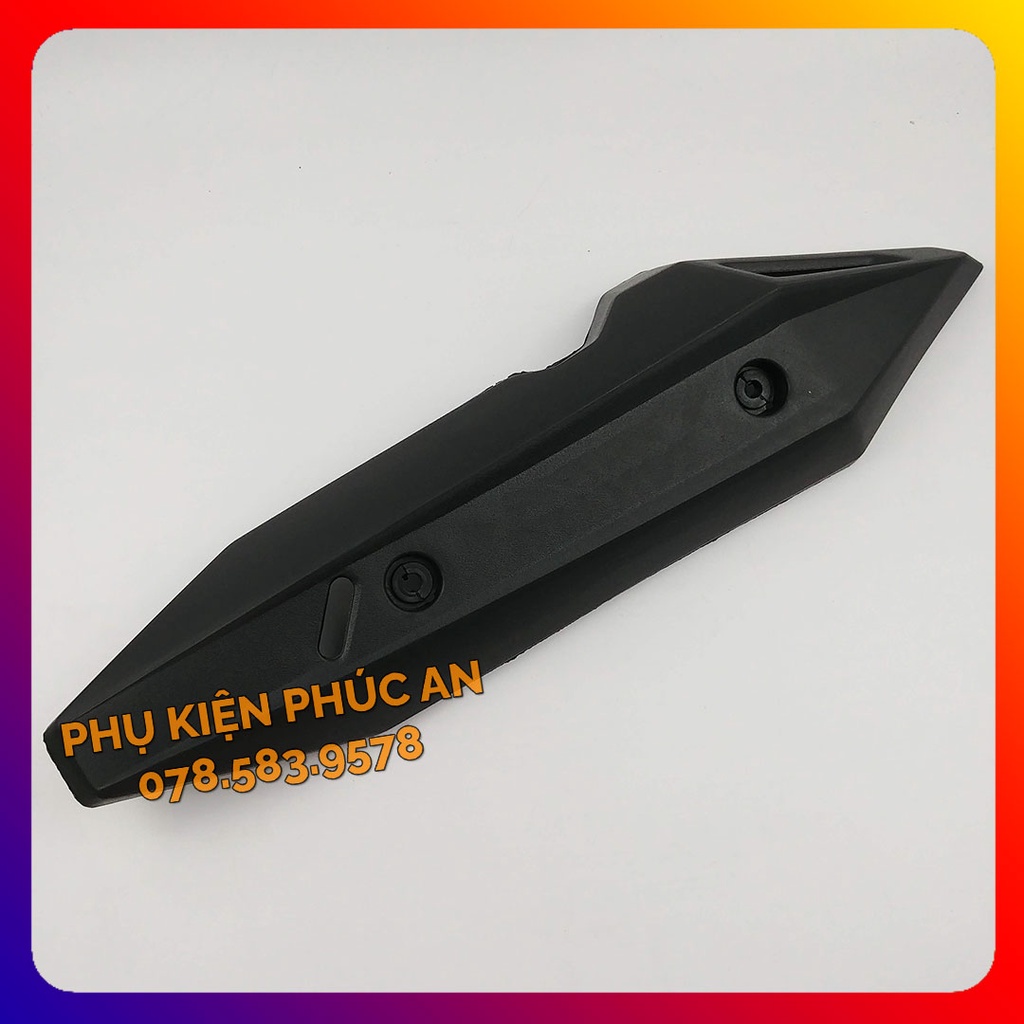 Ốp che ống pô xe Vario 125 150 - pát bô cách nhiệt ống xả năm 2018 2019 2020 2021 2022 2023 đen nhám carbon