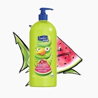 Sữa Tắm, Gội và Xả cho bé Suave Kid 3in1 Hương Dưa Hấu 532ml