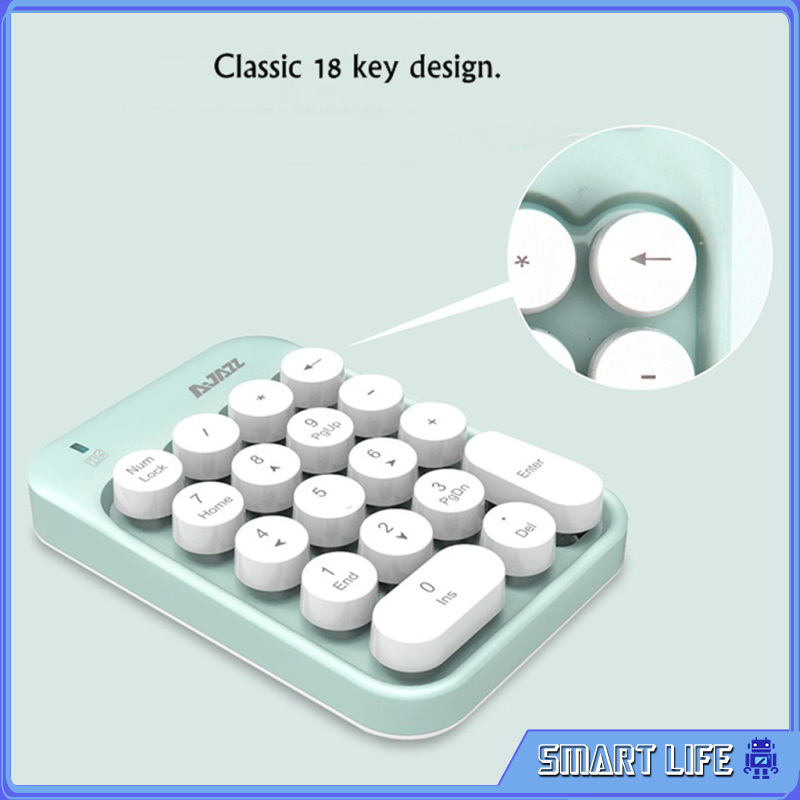 Bàn Phím Số Mini Không Dây 18 Phím