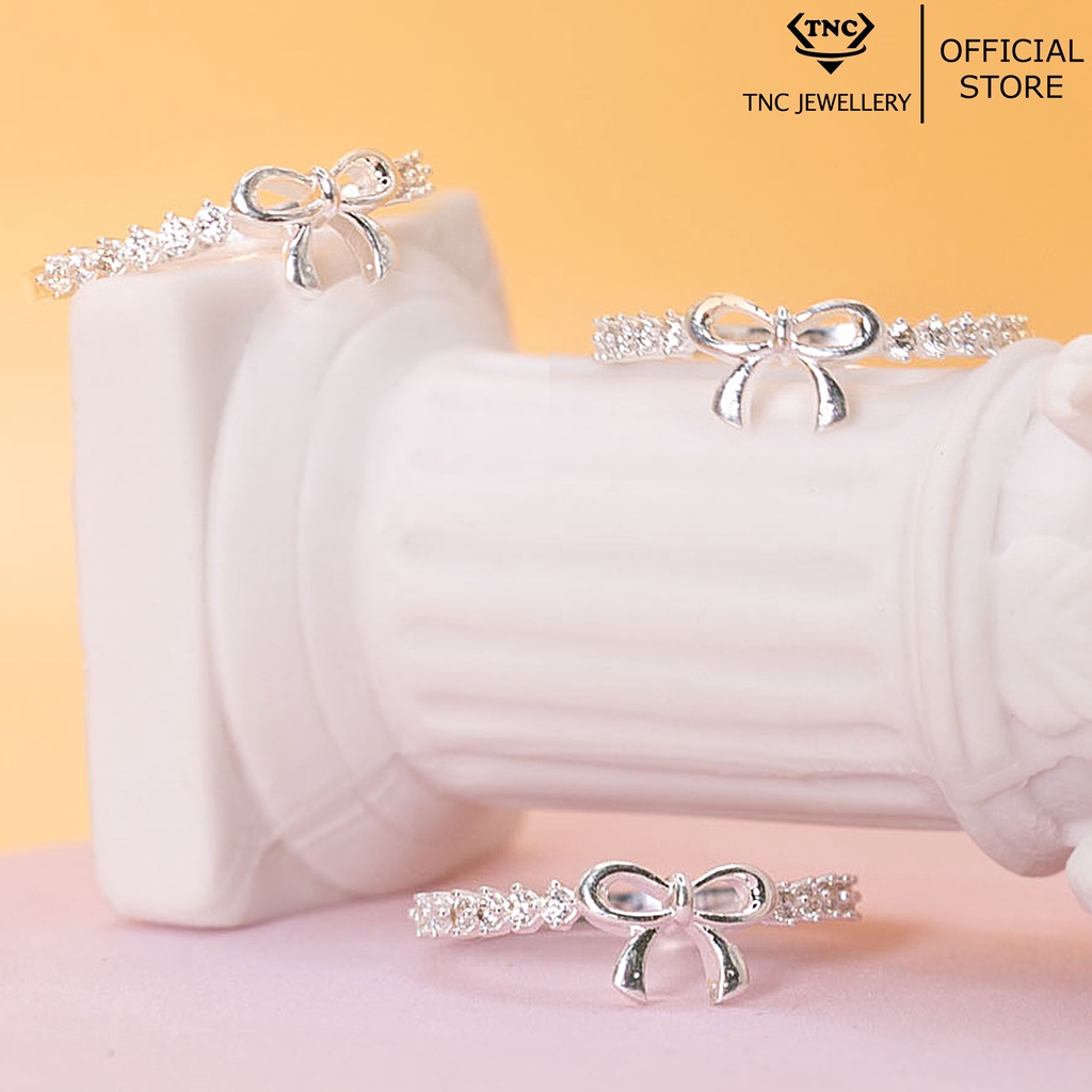 Nhẫn Bạc Nữ 925 Hình Nơ Nữ Tính, Sang Trọng -Trang Sức TNC JEWELLERY