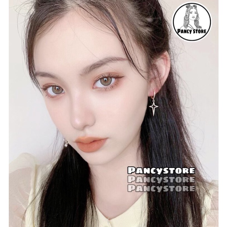 bông tai khuyên tai sao 4 cánh titan không gỉ Unisex