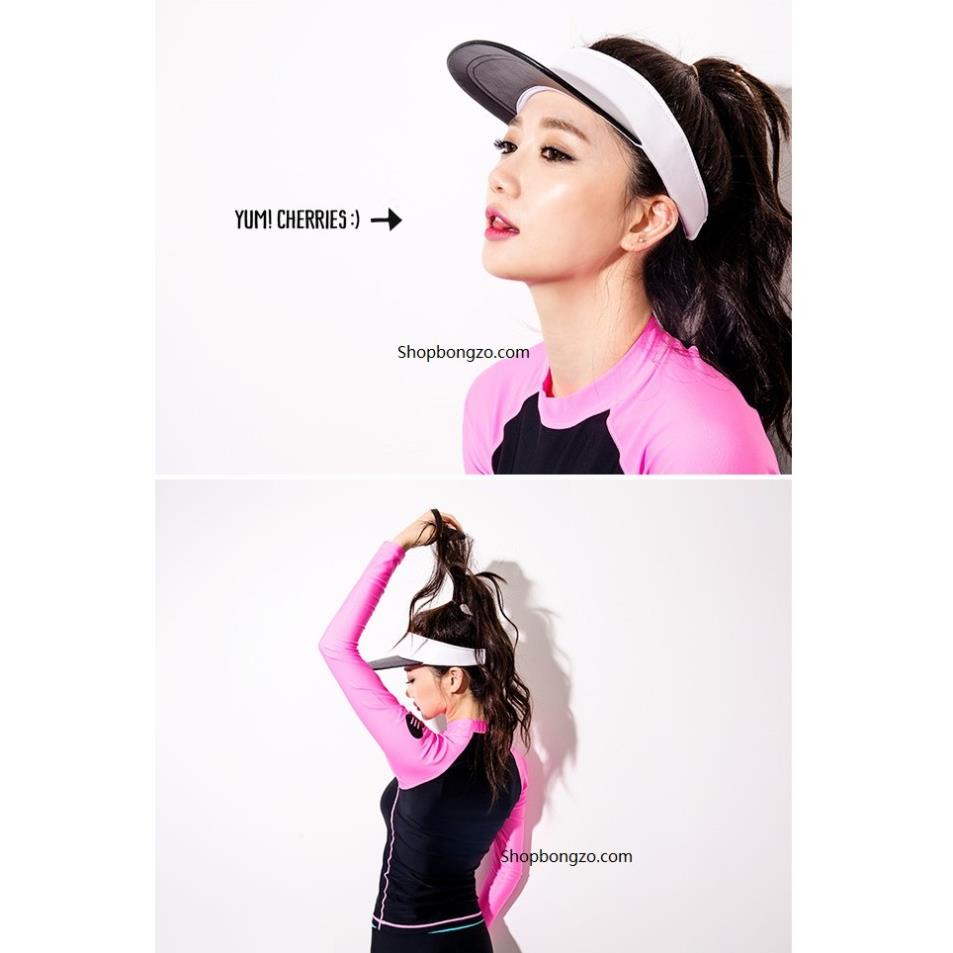 Áo bơi nữ dài tay Barel - đen tay hồng * | BigBuy360 - bigbuy360.vn