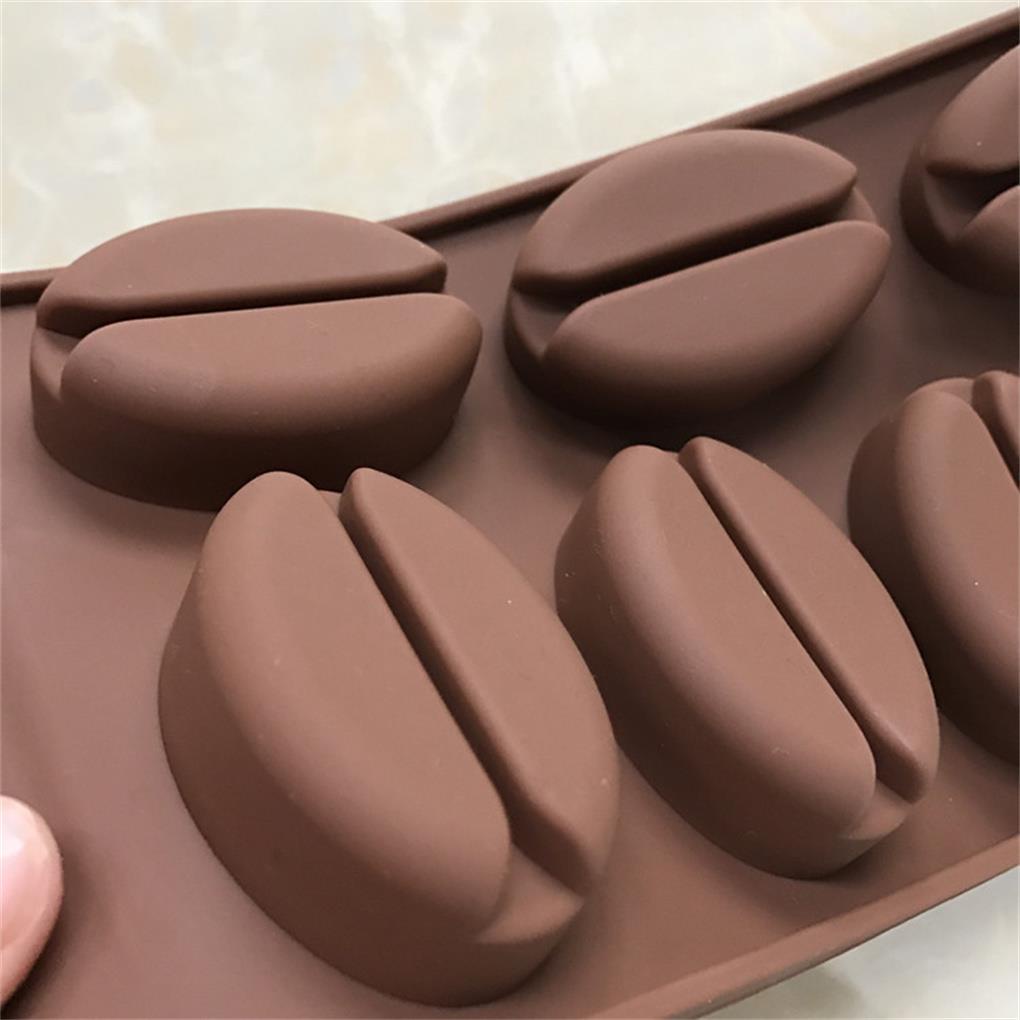 7 Cavities Ice Cube Mold Coffee Bean Silicone Chocolate Tray Reusable Home Kitchen Baking Mould Accessories Gifts