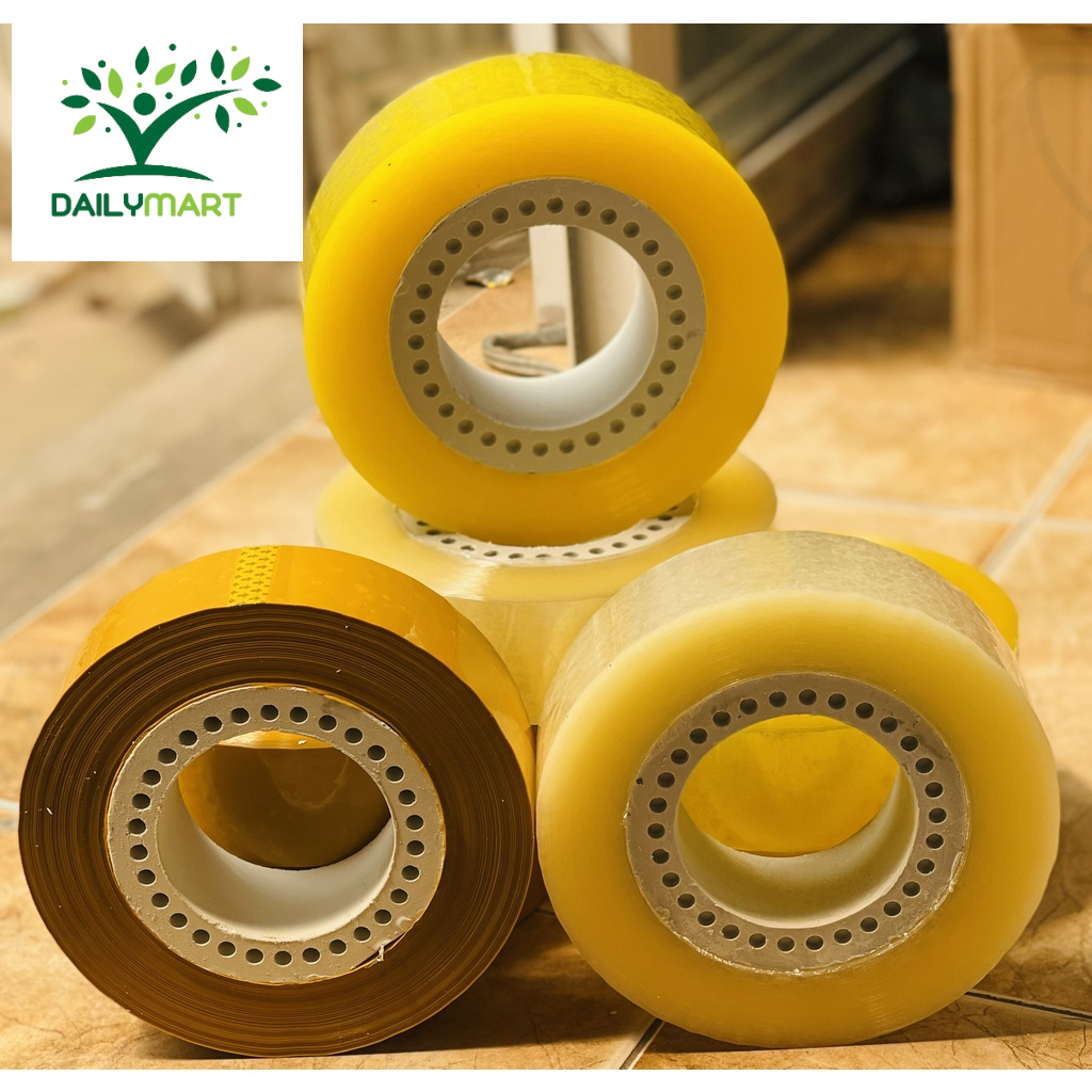 Băng Dính/Băng Keo OPP 1kg/cuộn Lõi Lỗ Đục/Trong/Vàng