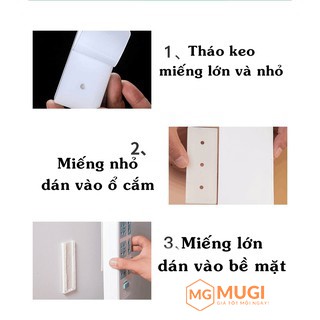 (ĐỒNG GIÁ 10K) Bộ miếng dán ổ cắm điện tháo lắp tiện dụng - Giá đỡ treo tường thông minh