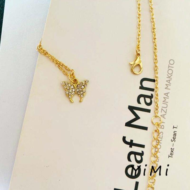 Vòng cổ Mặt Hình Bươm Bướm Nhiều Lớp Sang Trọng Cho Nữ